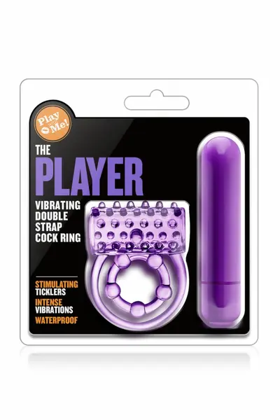 Blush Play With Me The Player vibrirajući prsten sa dvostrukom podrškom TPE plavi