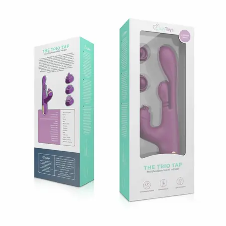 Vibe Collection Trio Tap multifunkcionalni silikonski stimulator roze