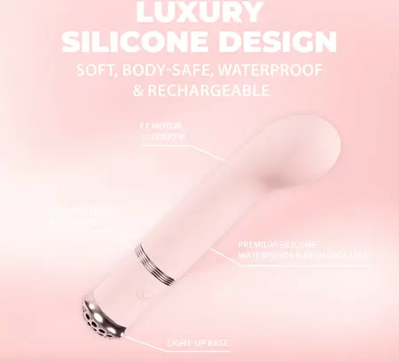 Loveline Cherie Paris vibrator za G tačku roze silikon USB
