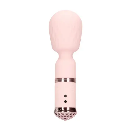Loveline Velour Mini Wand Rosa punjivi silikonski masažer sa 10 modova rada