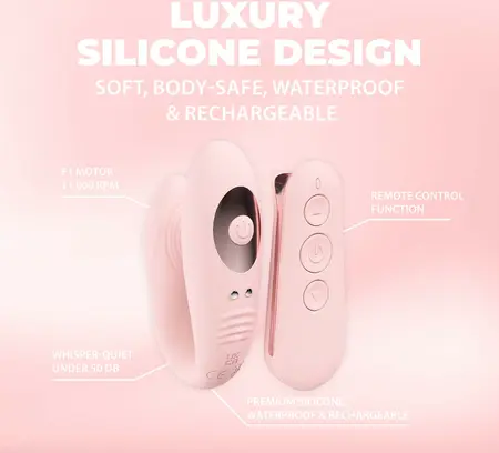 Loveline Charme Dual Motor Remote System Pink Silicone 10-Mode
