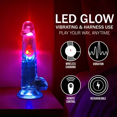 RealRock LED vibrirajući ravni model sa vakuum postoljem 20cm providni