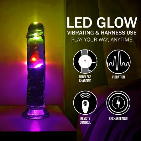 RealRock LED vibrirajući model 20 cm providni višenamenski intimni uređaj