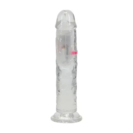 RealRock LED vibrirajući dildo 18 cm providni model
