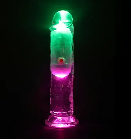 RealRock LED Vibrating Model 15 cm Transparent, inovativni uređaj za intimno zadovoljstvo