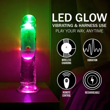 RealRock LED Vibrating Model 15 cm Transparent, inovativni uređaj za intimno zadovoljstvo