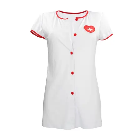 S-Line by Shots Nurse Costume S/M White - Dress & Headpiece Set