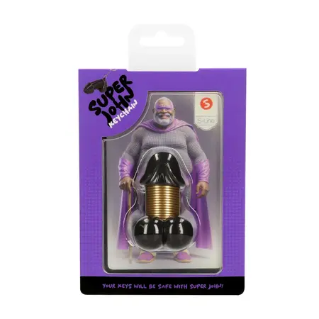 ToyJoy Super John crni privesak za ključeve i zabavan detalj sa karakterom
