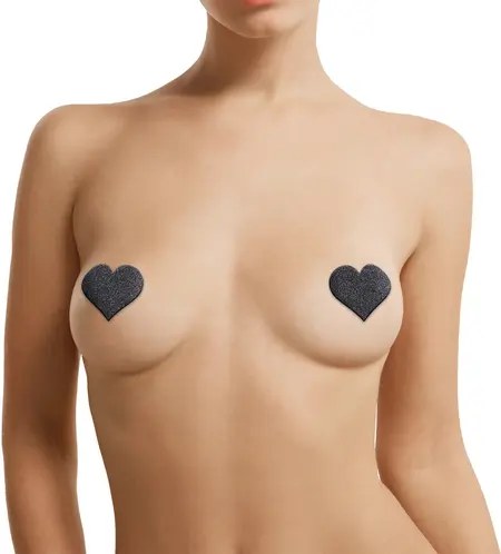 Ouch! Decorative Nipple Cover Set Black - Cross, Star & Heart Shapes
