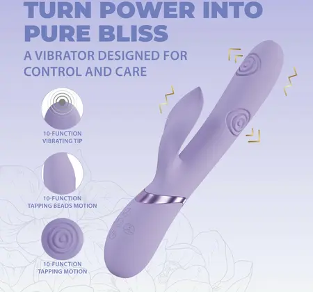 VIVE Pallina Lavender Multi-Function Intimate Stimulator IPX6 USB F1 Motors