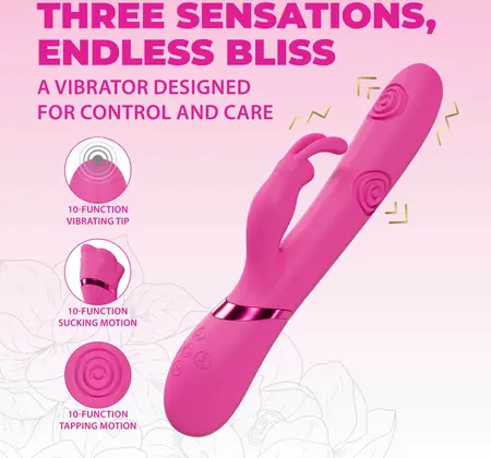 VIVE Fiore G-Spot Air Wave Multi-Function Clitoral Stimulator Pink
