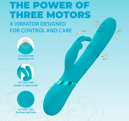 VIVE Mimi Multi-Action G-Spot Intimate Machine, Blue, Medical Silicone
