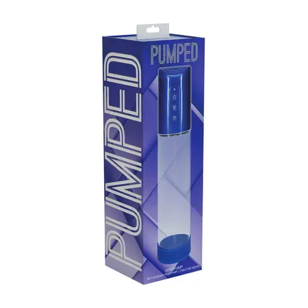 HyperPump punjiva intimna vakuum pumpa od metalik plavog silikona