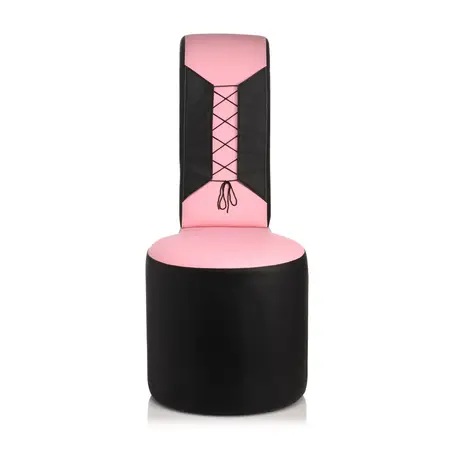 XR Brands Stiletto Chair Pink - Modern Vegan Leather Decorative Seat