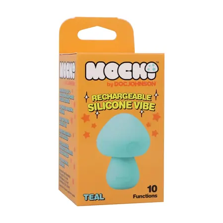 CalExotics Mushroom Vibe silikonski punjivi masažer u tirkizno zelenoj boji
