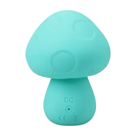 CalExotics Mushroom Vibe silikonski punjivi masažer u tirkizno zelenoj boji