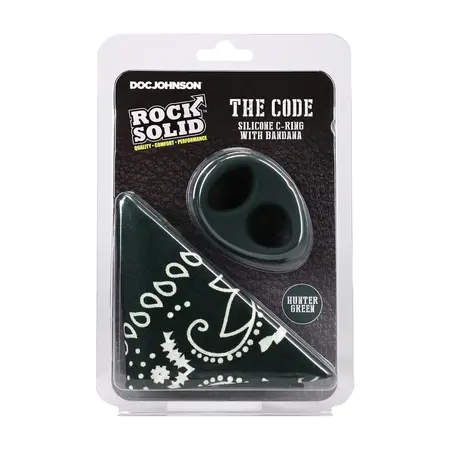 The Code set silikonski prsten i bandana Hunter Green elegantan duo paket