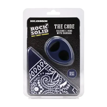 Rock Solid The Code set teget plavi silikonski prsten i marama