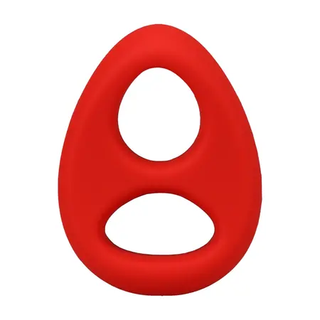The Code Silicone Ring & Bandana Set Red - Stylish Two-Tone Design
