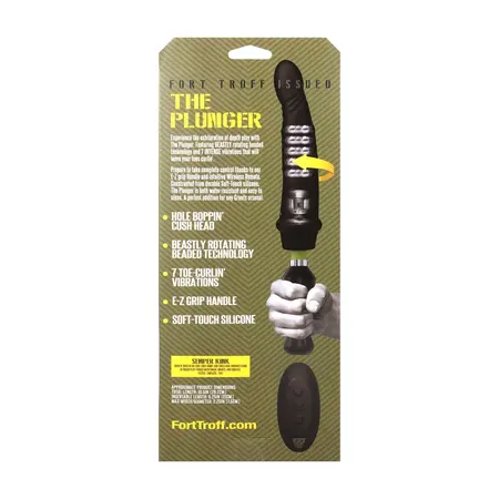 Doc Johnson The Plunger Black - Advanced Rotating Silicone Device