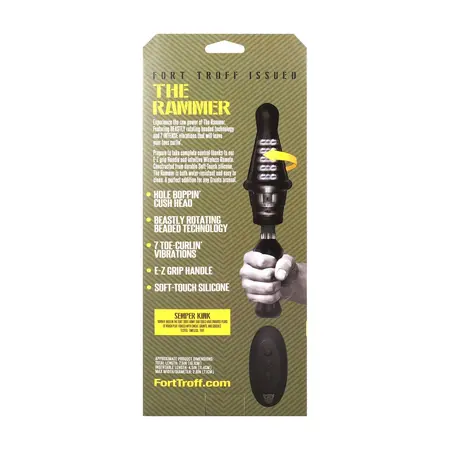 Doc Johnson The Rammer Black Intimate Machine with Remote, Silicone