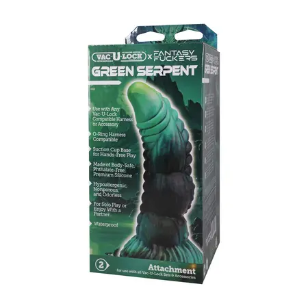Fantasy Fuckers Serpiente Verde silikonska intimna mašina zeleno crna XL