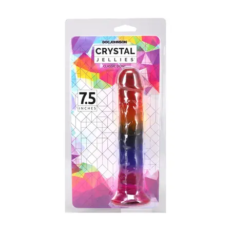 Doc Johnson Crystal Jellies model 7.5 Arcoiris Soft Touch 19.7cm