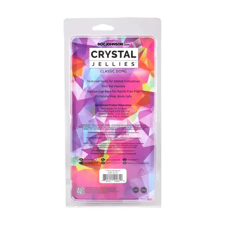 Doc Johnson Crystal Jellies Rainbow Model 7 sa savitljivom površinom dužine 17.8 cm