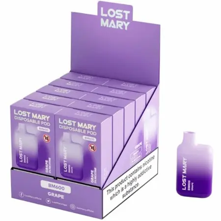 Lost Mary BM600 Disposable Vape Grape 2% Nicotine 600 Puffs
