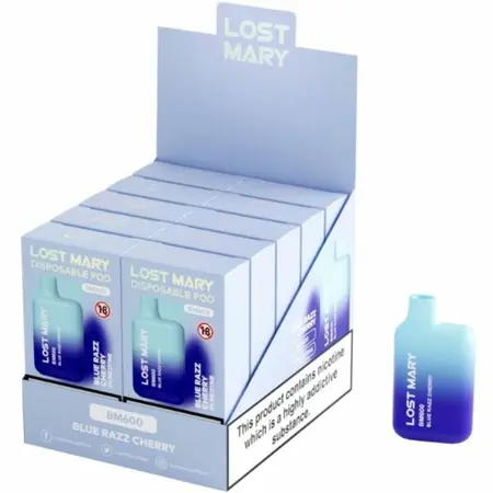 Lost Mary BM600 Blue Razz Cherry Disposable Vape 2% Nicotine 600 Puffs
