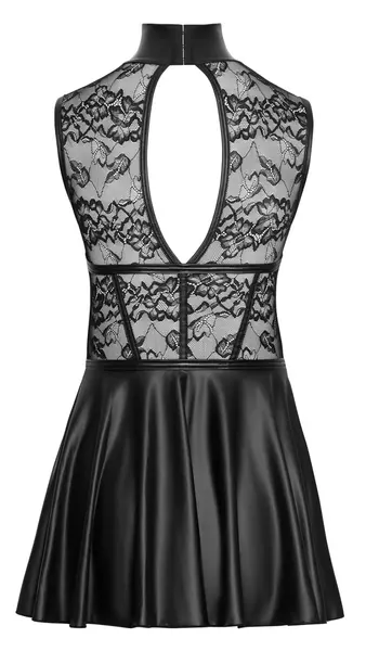 Cottelli PARTY Open Cup Mini Dress L Black Lace & Matte Finish