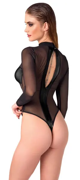 Noir Handmade Body Cross S crni providni bodi dugih rukava