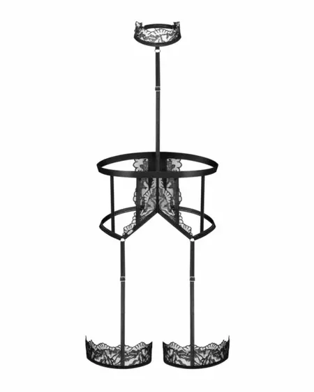 Obsessive crni podesivi harness za telo S/M