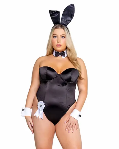 Playboy Classic Bunny Costume Set Black - Iconic Lingerie Collection M