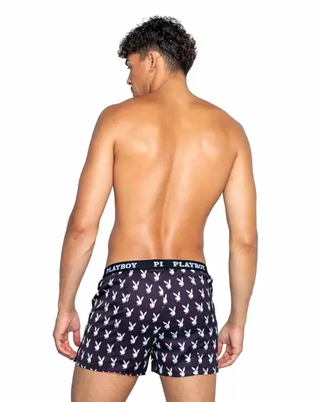 Playboy Lingerie Champion Boxer Black - Breathable Men’s Athletic Underwear XL