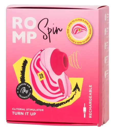 ROMP Spin kompaktni stimulator sa vazdušnim talasima i zaštitnom kutijom, 7 cm, roze