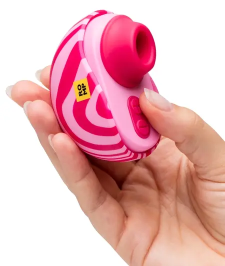 ROMP Spin kompaktni stimulator sa vazdušnim talasima i zaštitnom kutijom, 7 cm, roze