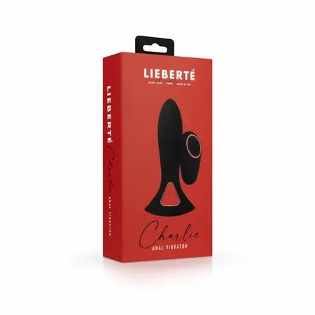 Lieberte Charlie Wireless Anal Vibrator with Remote Control, Black