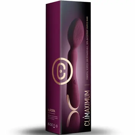 CLIMAXIMUM Aurora Wand masažer, ergonomski dizajn, 10 modova, vodootporan