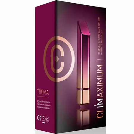 Climaximum Trema Lipstick Bullet Vibrator 10-Brzina, Vodootporan, Crni