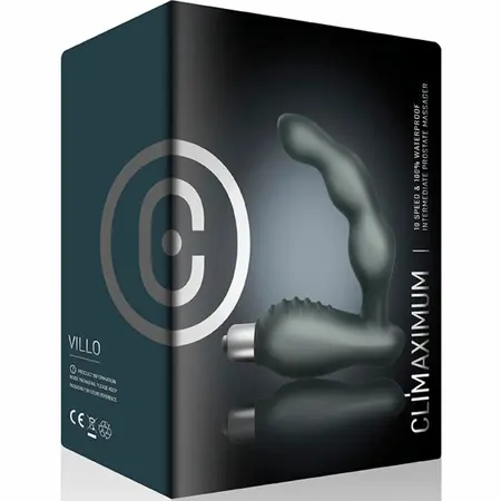 CLIMAXIMUM Villo stepenasti vibrator za prostatu sa 10 brzina, crni silikon