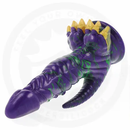 EPIC Crocotta Mystic Aurora silikonski intimni model 18.5cm sa šarenim postoljem