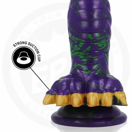 EPIC Crocotta Mystic Aurora silikonski intimni model 18.5cm sa šarenim postoljem