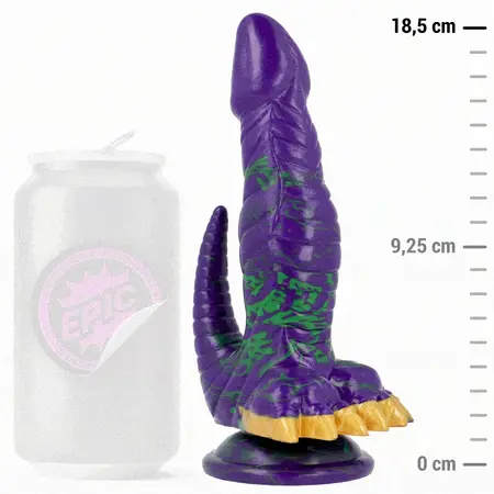 EPIC Crocotta Mystic Aurora silikonski intimni model 18.5cm sa šarenim postoljem