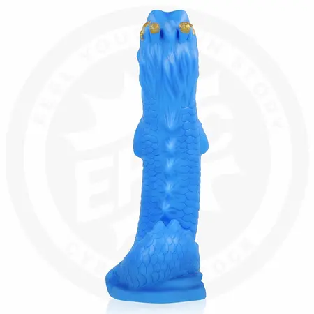 EPIC Naga Nebeski Zmaj Intimni Uređaj Silikon Veliki Plavo-Zlatni 230mm