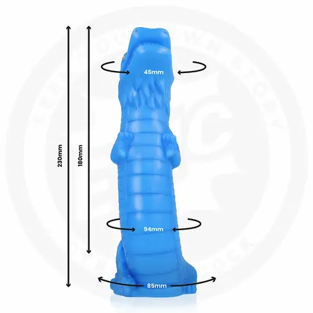 EPIC Naga Nebeski Zmaj Intimni Uređaj Silikon Veliki Plavo-Zlatni 230mm