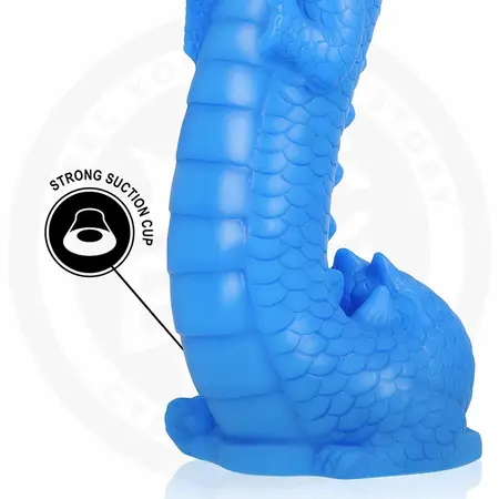 EPIC Naga Nebeski Zmaj Intimni Uređaj Silikon Veliki Plavo-Zlatni 230mm