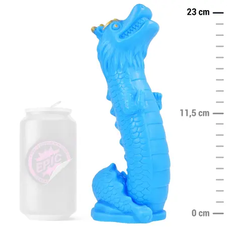 EPIC Naga Nebeski Zmaj Intimni Uređaj Silikon Veliki Plavo-Zlatni 230mm