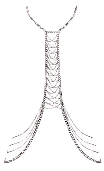 Cottelli ACCESSOIRES srebrni lanac za telo podesivi metalni nakit