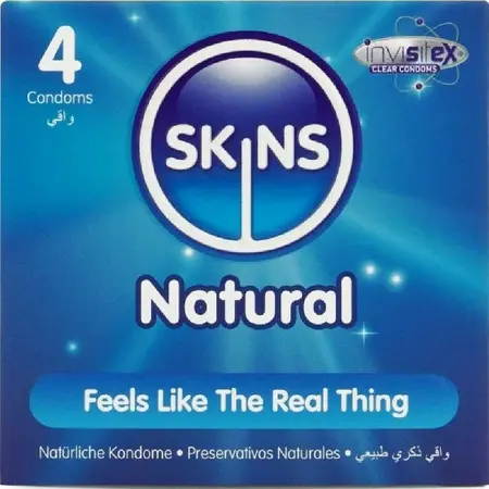 Skins Natural Premium kondomi od lateksa, pakovanje od 4 komada, ultra tanki sa mirisom vanile